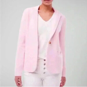 J. Crew Schoolboy Soft Pink Sweater Blazer Size Petite Small